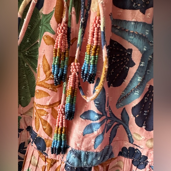 Farm Rio • Seashell Tapestry Short-Sleeve Mini Dress NWOT - Picture 12 of 16